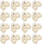 EXQUIMEUBLE 20Pcs Mini Hair Barrettes Tiny Faux Pearl Claw Clips Elegant Bow Shaped Jaw Clips Nonslip Hair Accessories for Women and Lightweight Comfortable Design for Daily Use
