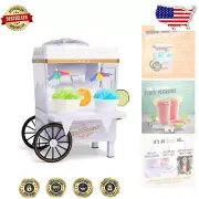 Compact Retro Ice Shaver - Creates Delicious Snow Cones at Home - 8 oz Capacity