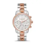 Michael Kors Ritz Crystal 2 Tone Silver and Rose Women's Watch MK6938