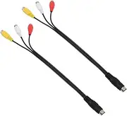 Angoily 2pcs Video Adapter Adapter Cables for Videos Replacement Audio Cord Audio Cords VCR Cables Plastic
