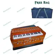 9 Stopper Chudidaar Bellow 42 Key Two Reed(Bass-Male) 3 1/2 Octave Wooden Color