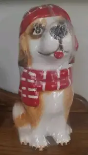 Sleigh Bell Bistro Dog Beagle Christmas Holiday Cookie Jar