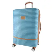 Pierre Cardin Large Hard-Shell Suitcase Travel Luggage 80cm Blue