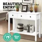 Artiss Console Table Hall Side Entry 3 Drawers Display White Desk Furniture