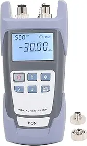 Pyhodi Optical Fiber Power Meter with LCD Display, Smart Testing PON Power Meter, Fiber Optic Cable Tester, 1310nm 1490nm 1550nm Test Range