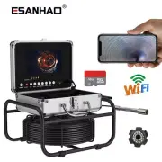 7'' 50M WIFI Sewer Camera Pipe Inspection Camera 16GB Video DVR 23mm Endoscope