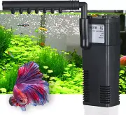 Quiet Betta Fish Filter Aquarium Internal Filter for 2-15 Gallon Fish Turtle