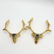 Sophisticated Deer Head Ornament Wall Clock Nordic Style Quartz Movement