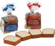 Bread Shaped Erasers for Kids - Mini Novelty Toast Bread Erasers Cute Fun Food Pencil Erasers for School Classroom Rewards Party Favors