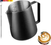 Milk Frothing Pitcher 20Oz/600Ml, Stainless Steel Espresso Steaming Pitcher Milk