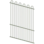 ProtectorAl 0350-1200W x 1800H Pale Eucalypt Loop Top Pool Fence Panel Raked Up to 15º