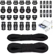 42 Pcs Cord Locks End Spring Toggle Stopper Zipper Pull Ends Fastener Buttons wi