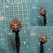 Delicate Painted 1/18 Man Head Sculpt For DIY Joytoy Warhammer 40k Space Wolves