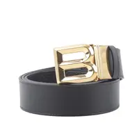 在飛比找momo購物網優惠-【BALLY】B-BUCKLE 3.5cm 金釦小牛皮皮帶(