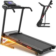 Huisuilinss Walking Pad Treadmill,Foldable Treadmill with Incline,3.5HP Portable Treadmill 330LBS Weight Capacity,for Running Home Office