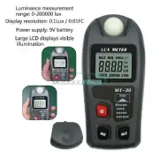 Lux Meter 0~200,000lux Light Meter Illuminometer lux Photometer Tester