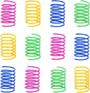 120 Pack Cat Spring Toy, Colorful Interactive Cat Toy Plastic Coil Springs Cat T