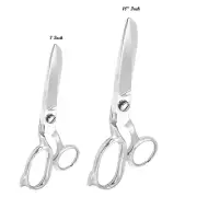 AAPRO Heavy Duty Tailor Scissors Cloth Fabric Cutting Sharp Blade Silver 7" 10"