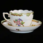 HEREND QUEEN VICTORIA Demi Tasse After Dinner Cup & Saucer NEW NEVER USED