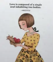 Mary Engelbreit Handmade Magnet-Love Is Composed