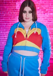 [Dolls Kill x DC] Plus Warrior Goddess Zip-Up Hoodie