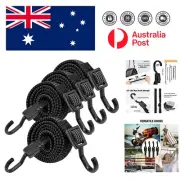 Versatile 4Pack 60Inch Heavy-Duty Bungee Straps with Anti-Corrosion Hooks