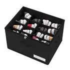 Shoe Display Case Foldable Organizer Storage Box with Transparent Lid Adjustable