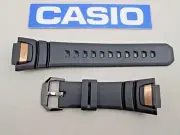 Genuine Casio G-Shock GIEZ GS1050B black & gold resin rubber watch band 10330743