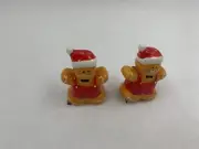Cracker Barrel Ceramic Christmas Gingerbread Salt + Pepper CC01B33025