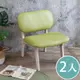 Boden-斯頓實木綠色皮餐椅/單人座休閒椅(二入組合)