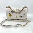 Coach Klare Crossbody Bag With Sketch Print In Chalk Multi Leather CAK15 NWT