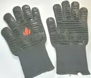 Pair - Grill Heat Aid PREMIUM QUALITY Withstands EXTREME Heat up to 1472°, Black