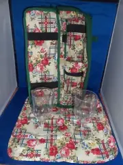 PICNIC WINE BAG GLASSES INDOOR OUTDOORS INSIDE OUTSIDE SHOULDER BAG DATE NIGHT