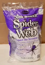 Halloween Spider Web Super Strrretch Fun World 16ft Long 200 Sq Ft NIB 270X