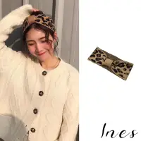 在飛比找momo購物網優惠-【INES】豹紋髮箍 編織髮箍/韓國設計個性豹紋編織造型髮帶