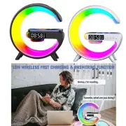 LED Lamp Smart G Bluetooth Speaker Wireless Charger RGB Alarm Clock Night Light