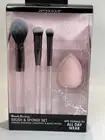 Japonesque Utimate Blending Brush and Sponge 4 pc Set Brand New Pink