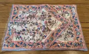 Vintage New Old Stock Set Of 6 Fabric Floral Design Placemats And Napkins Pretty