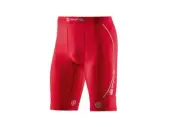 SKINS DNAMIC MENS COMPRESSION HALF TIGHTS - RED