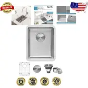 Commercial-Grade 12" Stainless Steel Undermount Sink with Brushed Finish