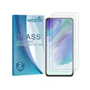 2 Pack MEZON Samsung Galaxy S21 FE 5G Clear Tempered Glass Screen Protectors