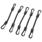 5 Pcs Short Straps with Elastic String Hook Camping Ropes Portable