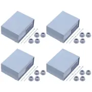6.5"x4.72"x2.68" Junction Box Wiring Enclosure Case for DIY Projects Grey 4Pcs