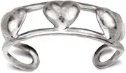 [JewelryWeb] 14k White Gold Adjustable Double Row With Dolphin Body Jewelry toe ring-toe ring for Women