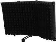 QUMIIRITY Windscreen Soundproof Cover Mic Filter Shield Recording Equipment Black Abs Material Multi-layer Noise Reduction