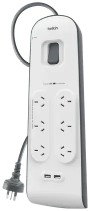 Belkin SurgePro 6-Outlet Surge Protector with Dual USB-A