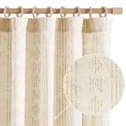 jinchan Boho Curtains Linen Curtains for Living Room Farmhouse Taupe Curtains...
