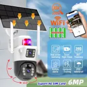 LTE4G / WFI Wireless Solar Battery Dual Lens PTZ Outdoor CCTV Security Camera AU
