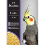 Passwell Crumbles 20kg Low Fat Parrots Cockatiels Budgies Food Feed Bird Pet