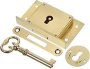 Alipis 3 Sets Showcase Lock Keys Golden Brass Door Lock Chain
